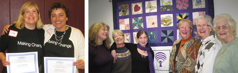 Great volunteers &25th Anniversary quilters